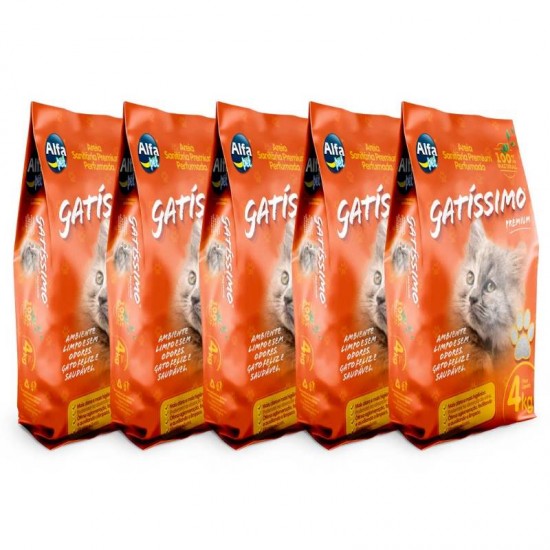 AREIA SANITARIA PREMIUM GATISSIMO 5X4KG