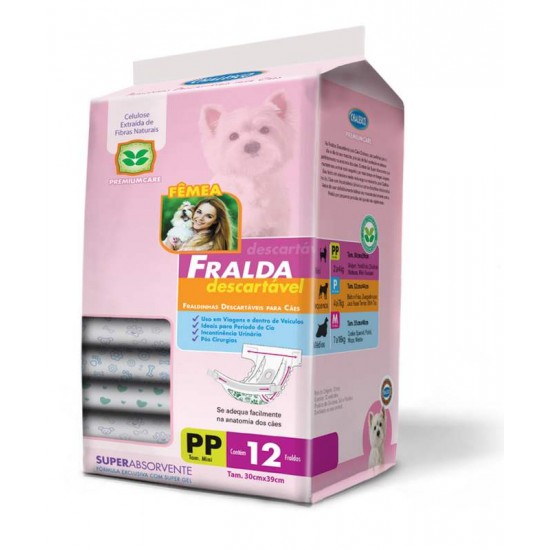 FRALDA DESCARTAVEL PP - PCT 12 UN.