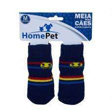 0598 - MEIA AZUL LISTRADA  P HOME PET