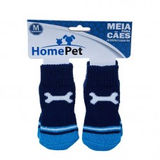 3987 - MEIA OSSO AZUL  M HOME PET