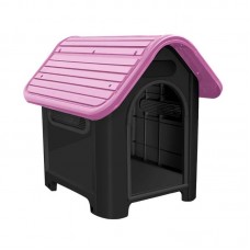 7835 - CASA BIG DOG HOME N8 BLACK TELHADO ROSA