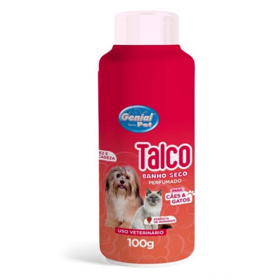 TALCO BANHO SECO MORANGO FEMEA 100G