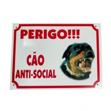 2561 - PLACA PERIGO CAO FEROZ 25X33