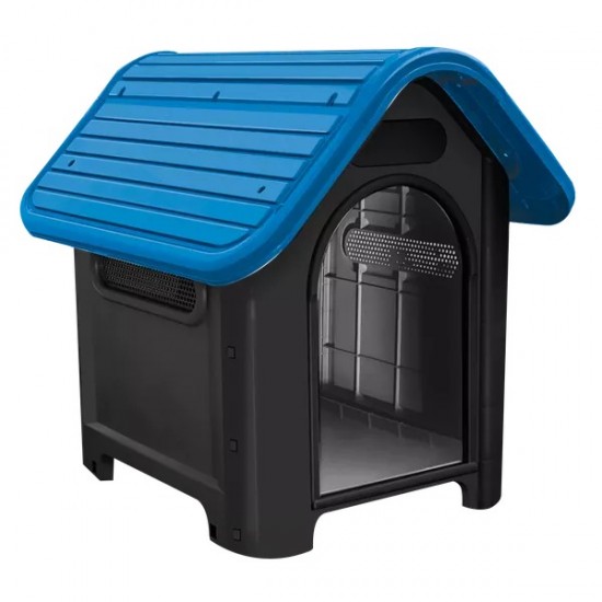 CASA DOG HOME BLACK N.4 TELHADO AZUL