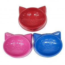 3629 - COMEDOURO CARA GATO 100ML CORES SORTIDAS