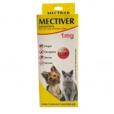 3984 - MECTIVER 1MG 12 CAIXAS 4CP (IVERMECTINA)