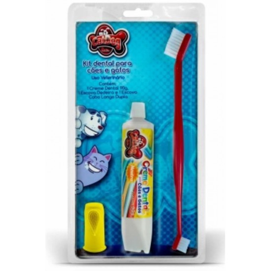 KIT DENTAL 3 PECAS SABOR NEUTRO (CATDOG)