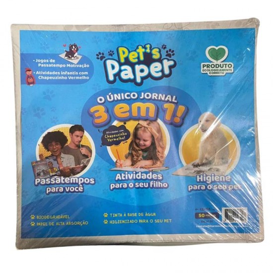 JORNAL PETS PAPER 3 EM 1  - 50UNI.