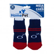 6642 - MEIA AZUL SIMBOLO P HOME PET