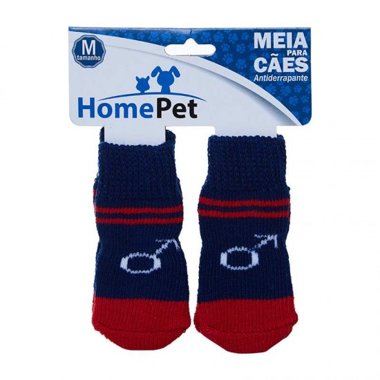 MEIA AZUL SIMBOLO P HOME PET