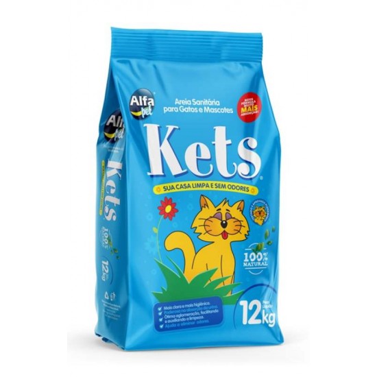 AREIA SANITARIA KETS 12KG (ALFAPET)