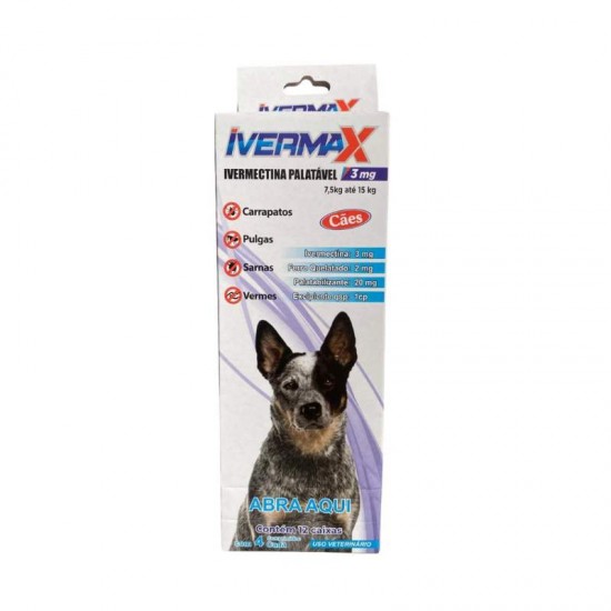 IVERMAX PALATAVEL 3MG 12UNI C/4 CP