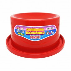 6964 - COMEDOURO ERGONOMICO 280ML VERMELHO