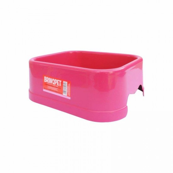 COMEDOURO GATO P 350ML ROSA