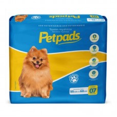 7097 - TAPETE HIGIENICO PET PADS 7 UN 60 X 55CM