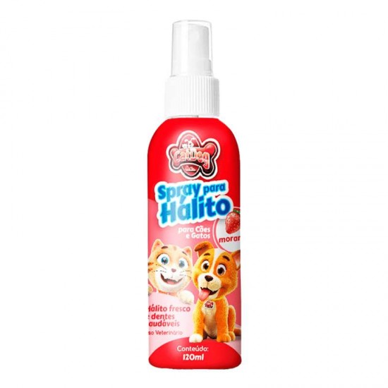 SPRAY PARA HALITO MORANGO 120ML (CATDOG)