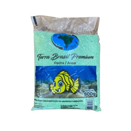 AREIA P/ AQUARIO VERDE FLUOR 800GR