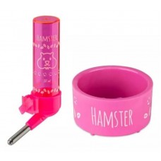 7974 - KIT BEBEDOURO COMEDOURO HAMSTER N.2 ROSA