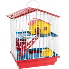 8160 - GAIOLA HAMSTER TETO PLAST 2 ANDAR. VERM