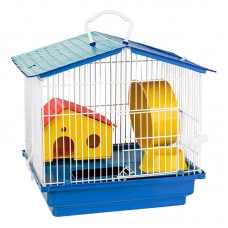 8162 - GAIOLA HAMSTER 1 ANDAR TETO AZUL (0637)