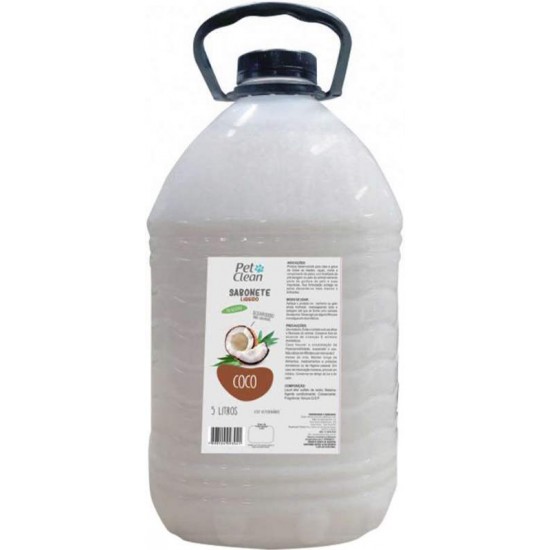 SABONETE COCO LIQUIDO PET CLEAN 5 LITROS