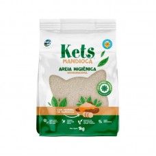 8555 - AREIA HIGIENICA KETS MANDIOCA 10 X 1KG