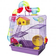 8668 - GAIOLA HAMSTER TUBO SUPER LUXO LILAS