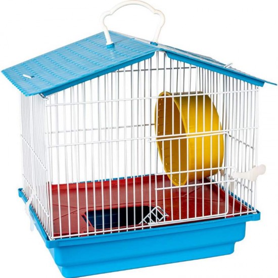 GAIOLA HAMSTER TETO PLASTIC AZUL-R.0634