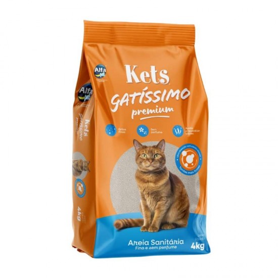 AREIA KETS GATISSIMO SEM PERFUME 5X4KG