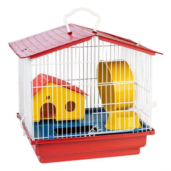 GAIOLA HAMSTER 1 ANDAR TETO VERME (0637)