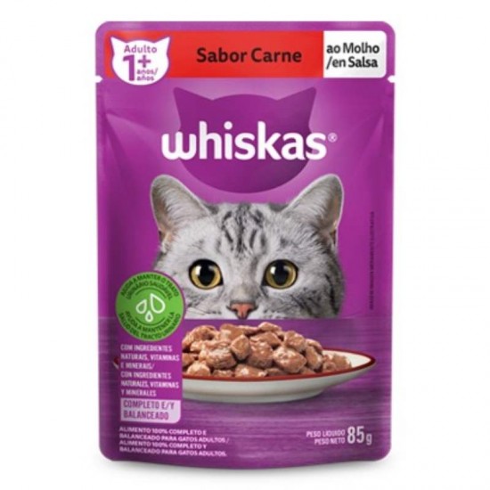 SACHE ADULTO CARNE 85G (WHISKAS)