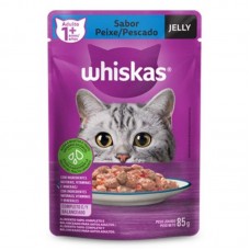 9191 - SACHE ADULTO JELLY PEIXE 85G (WHISKAS)