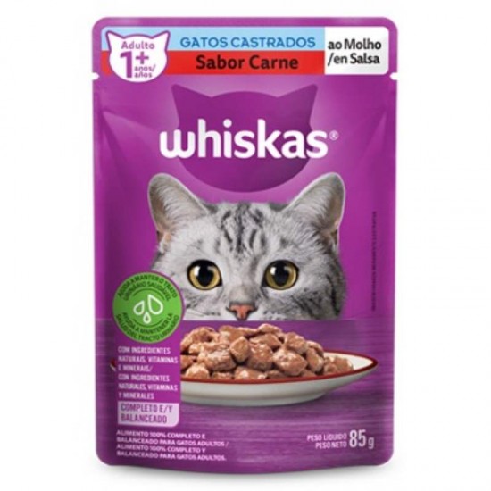 SACHE CAST CARNE 85G (WHISKAS)