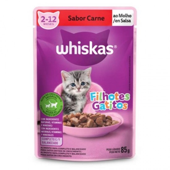 SACHE FILHOTE CARNE 85G (WHISKAS)