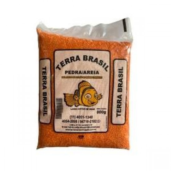 AREIA P/ AQUARIO LARANJA ESCURO 800 GR.