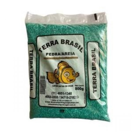 AREIA P/AQUARIO VERDE ESCURO PCT 800GR (