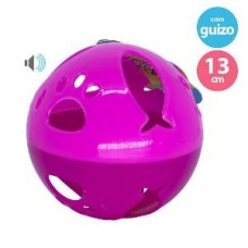 6532 - BOLA PLASTICO P/ANIMAIS ROSA CAT027R 13C