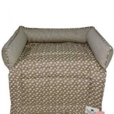 3886 - CAMA P/ SOFA CAES E GATOS BEGE/ MARROM R