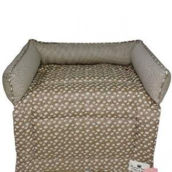 CAMA P/ SOFA CAES E GATOS BEGE/ MARROM R