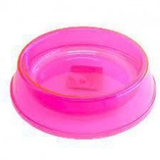 3605 - COMEDOURO GATO 160 ML ROSA TRANSP. GLITT