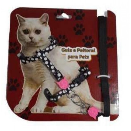 GUIA PEITORAL GATO LUXO FEMEA P (PET REP