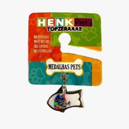 MEDALHA IDENT. GATOS NARIZ DE BORBOLETA