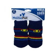 0599 - MEIA AZUL LISTRADA TAM. M HOME PET