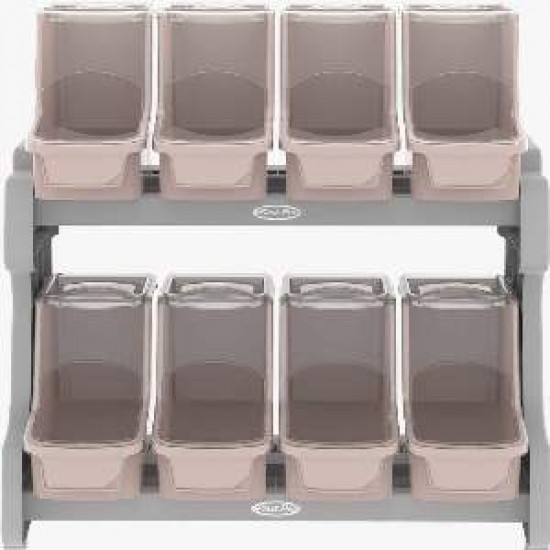 MOVEL PDV BALCAO 8X3,8 LITROS NUDE/CINZA