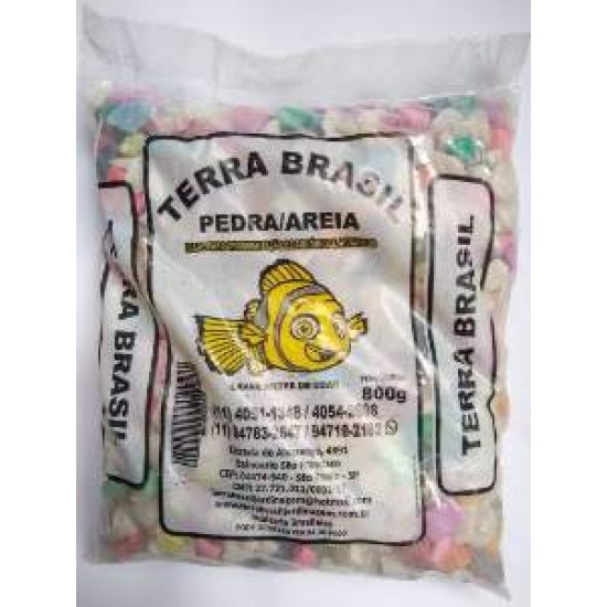 PEDRA PARA AQUARIO MULTICOLORIDA 800G
