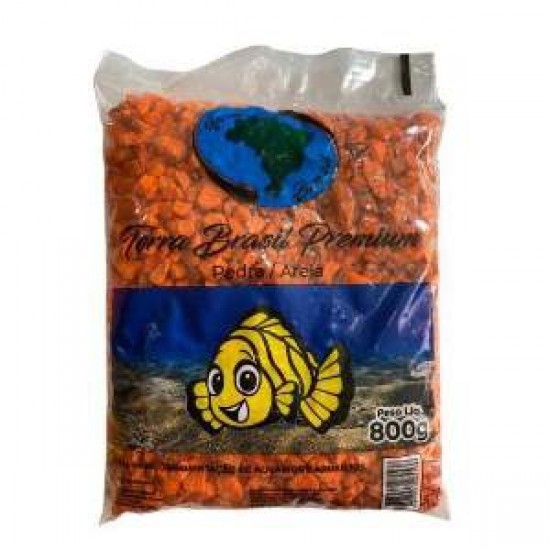 PEDRA PARA AQUARIO LARANJA 800G