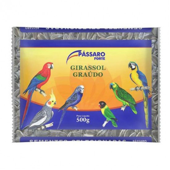 GIRASSOL GRAUDO 500G (PASSARO FORTE)