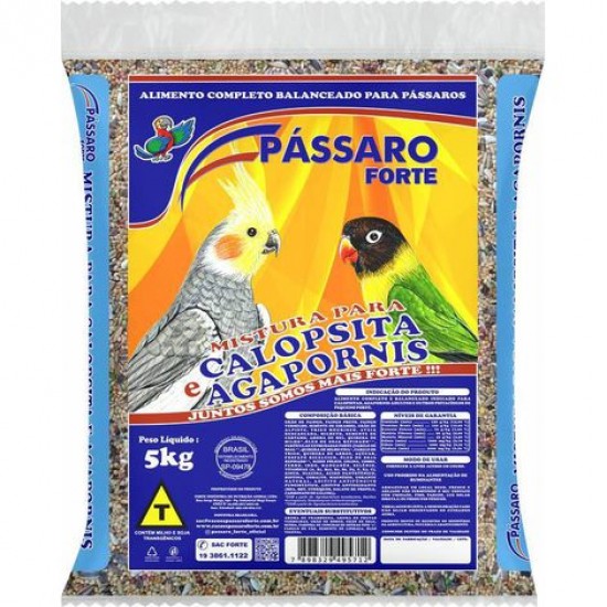 MISTURA CALOPSITA E AGAPORNIS 5 KG