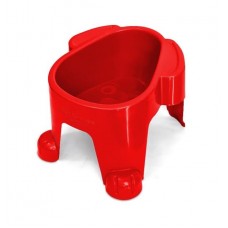 6838 - COMEDOURO ALTO CAES 12CM 300ML VERMELHO