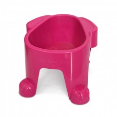 6836 - COMEDOURO  ALTO CAES 12CM, 300ML ROSA